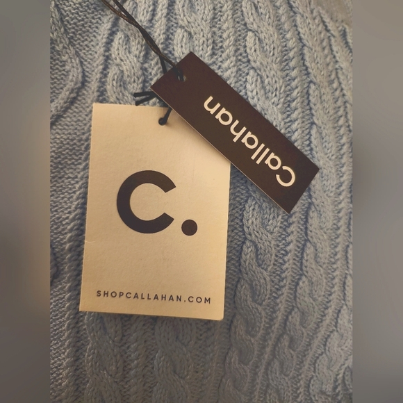 NWT REVOLVE CALLAHAN NORA CABLE KNIT WIDE LEG HIGH WAIST PANT SKY XS - Picture 6 of 8